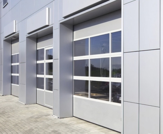 Панорамные ворота Алютех Alutrend в Гулькевичах